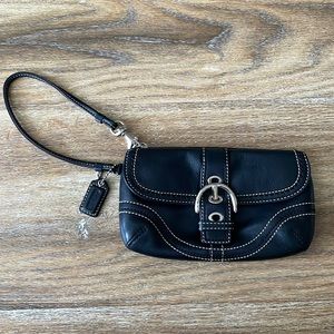 Coach Front Flap Leather Wristlet